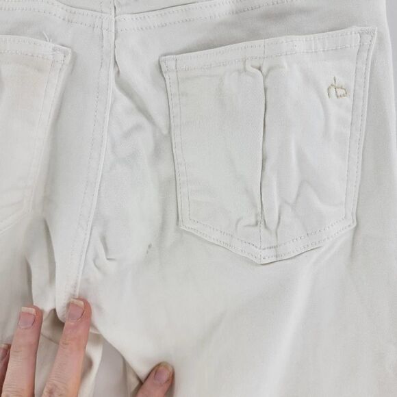 Rag & bone white capri jeans zip 24 skinny - Picture 5 of 5